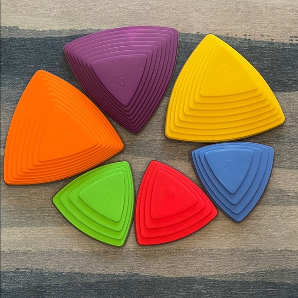 Colorful Stacking Triangle Toy Set - Picture 2 of 5